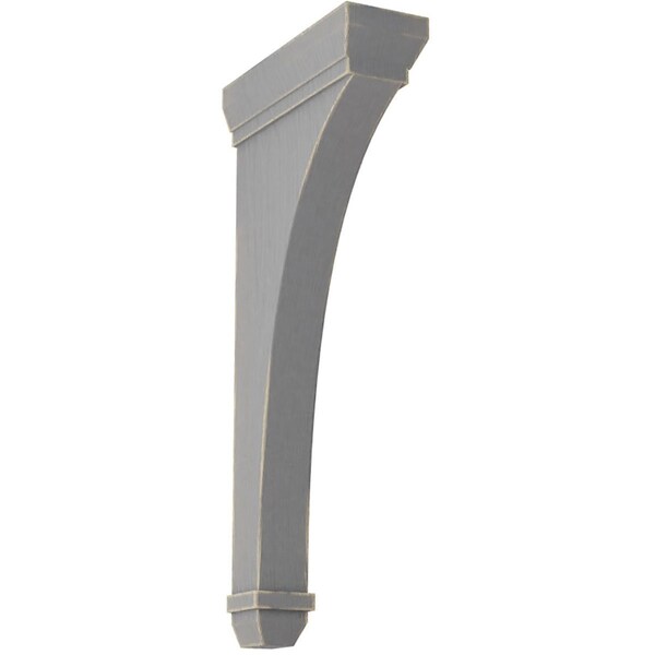 Ekena Millwork 2 1/4"W x 7"D x 14"H Stockport Wood Vintage Decor Bracket, Pebble Grey BKTWD02X07X14STPG - main